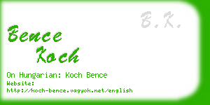 bence koch business card
